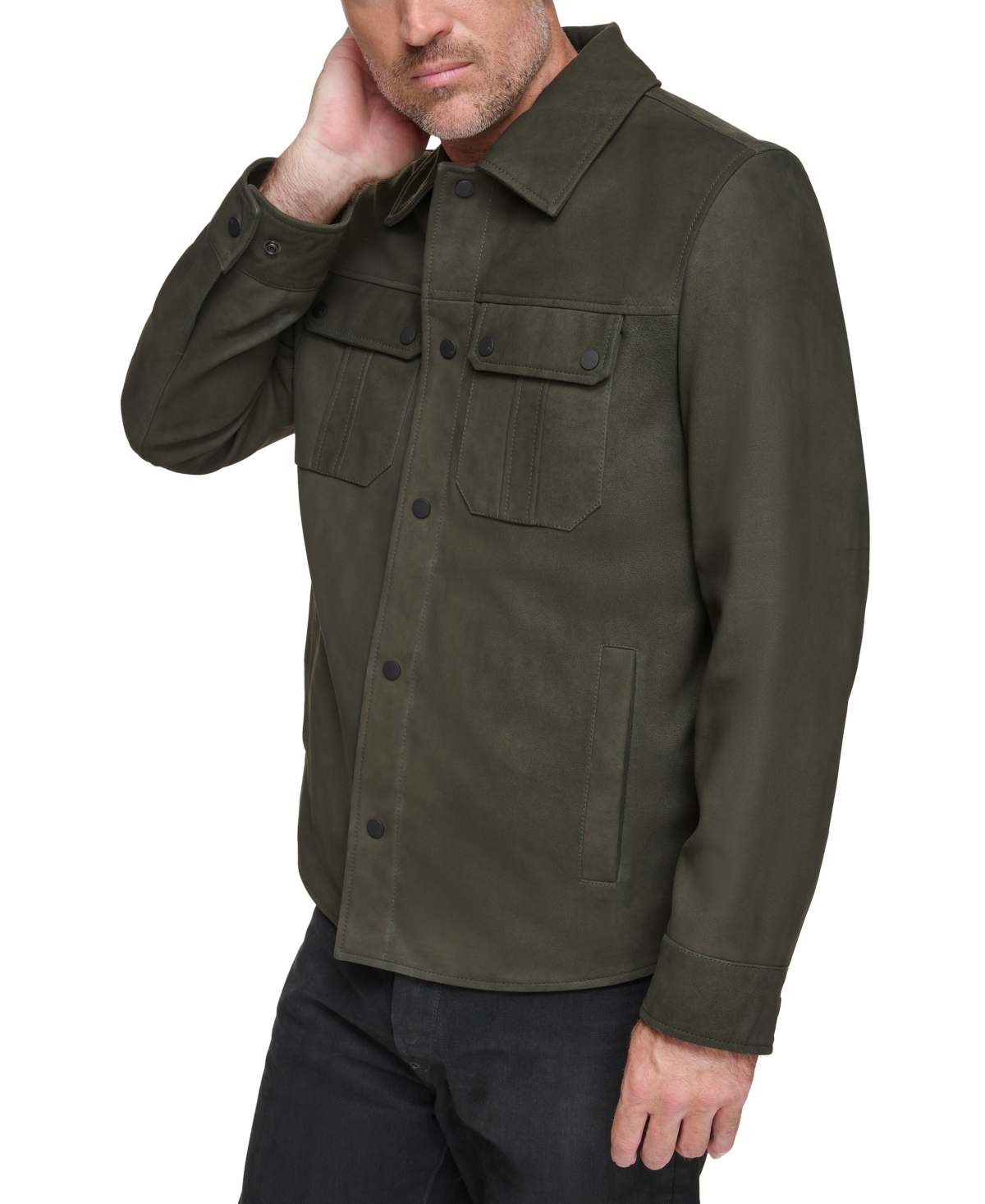 Marc New York Men's The Laredo Leather Overshirt