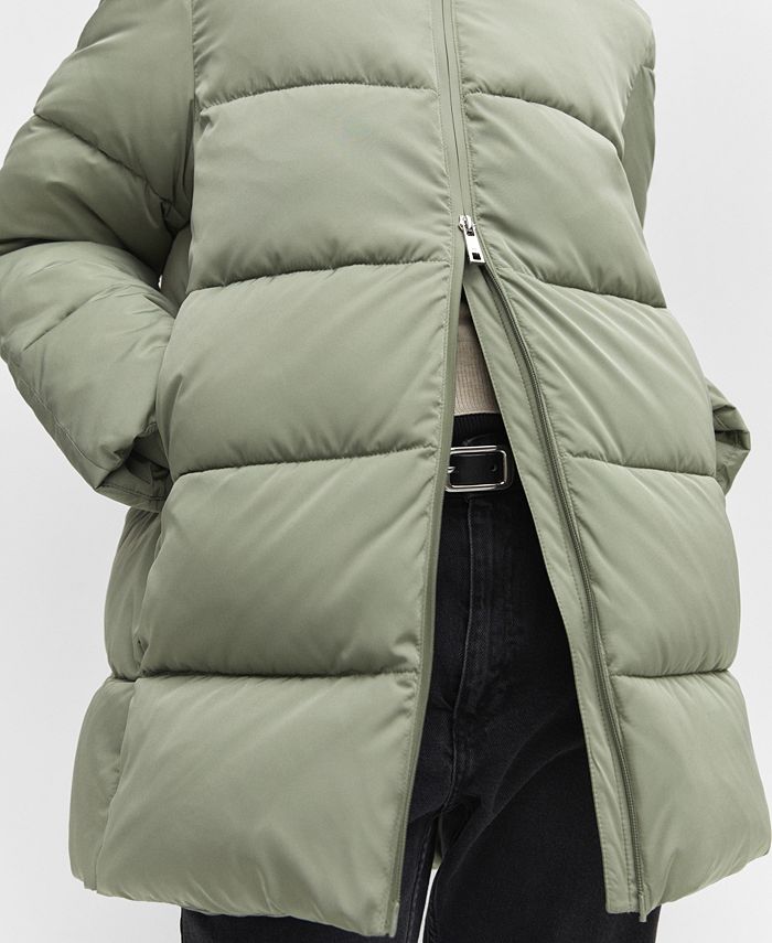 MANGO Women's Hood Quilted Coat Macy's