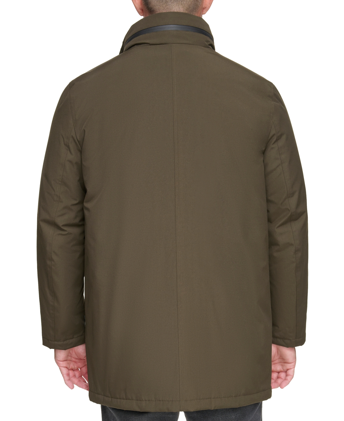 Marc New York Men's Harcourt Car Coat with an Attached Self Fabric Bib