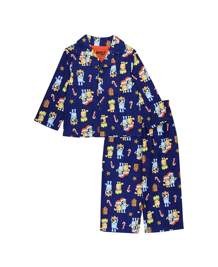 Disney Bluey Girls Pajamas Size 4 6 8 10 Top Pants Shirt 4 piece Cotton Set  Dog