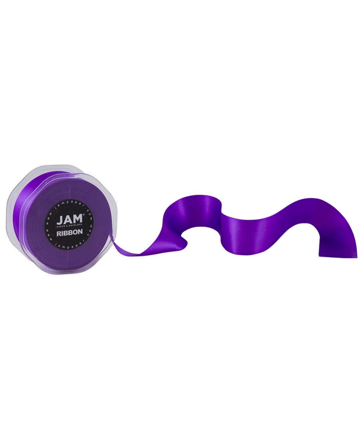 Shop Jam Paper Double Faced Satin Ribbon In Purple