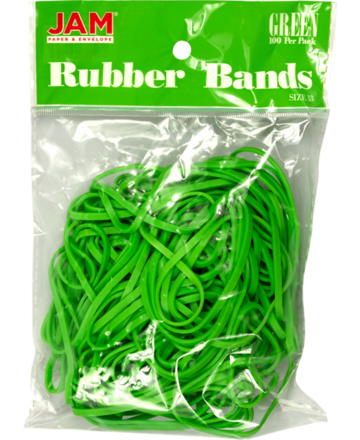 Jam Paper Colorful Rubber Bands In Green