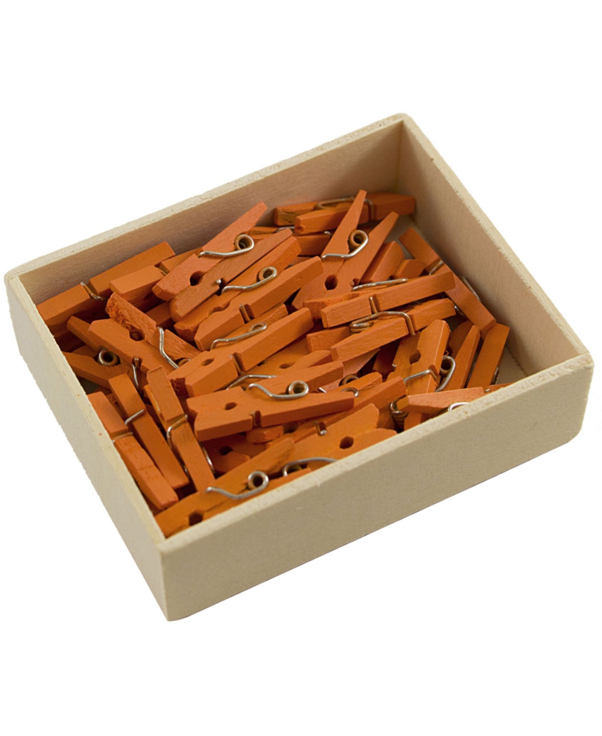 Jam Paper Wood Clip Clothespins In Orange