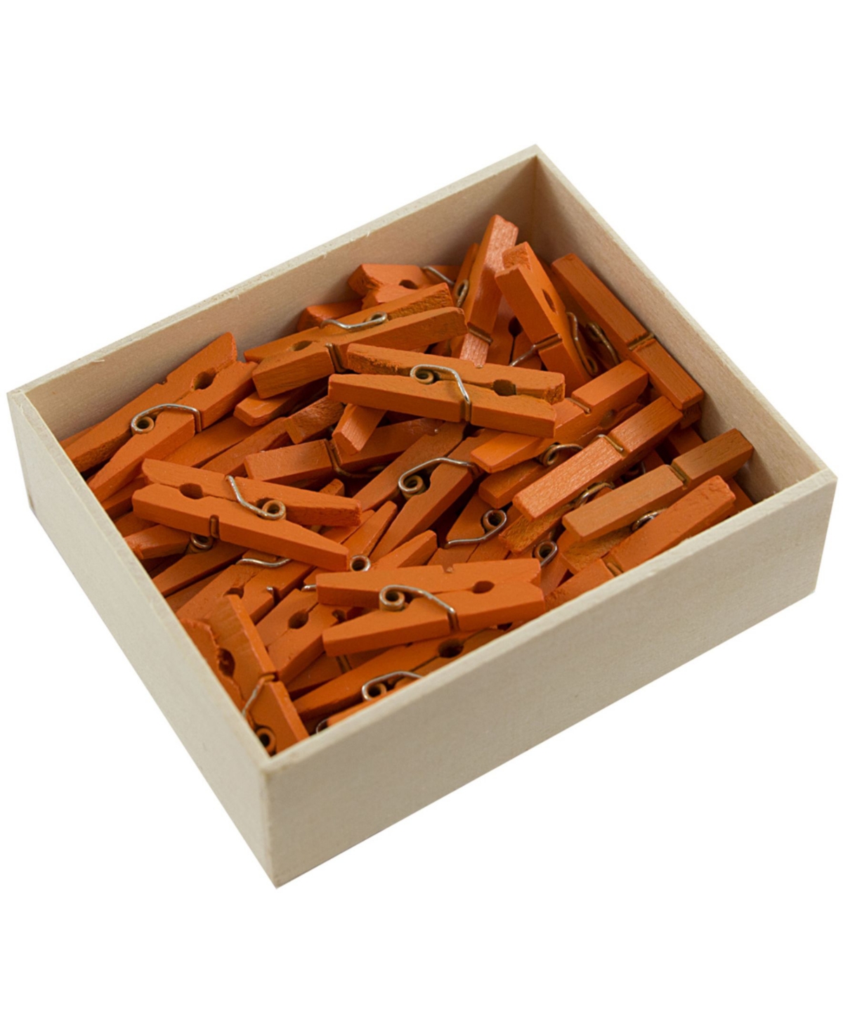 Jam Paper Wood Clip Clothespins In Orange