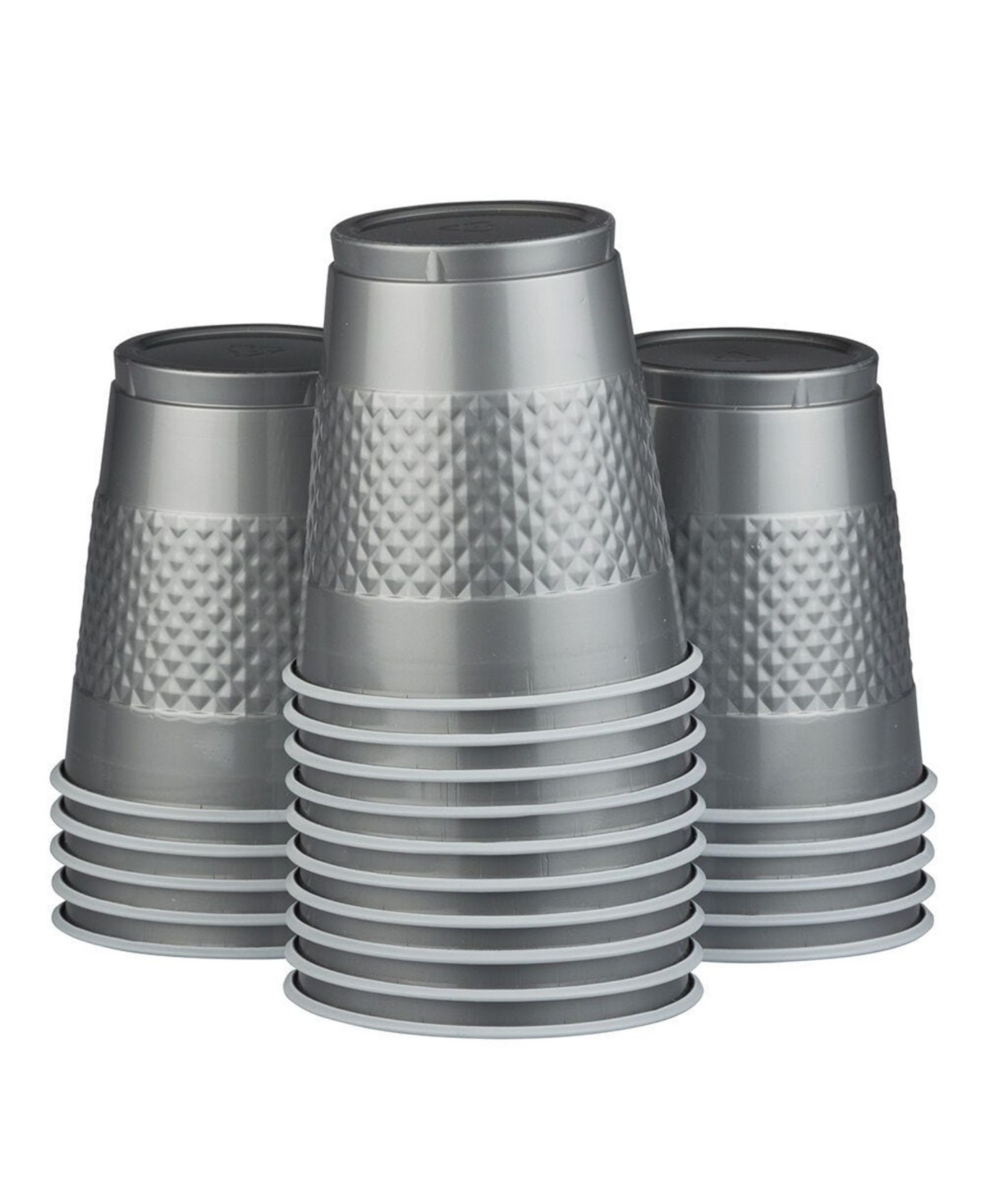 Jam Paper Plastic Party Cups In Silver