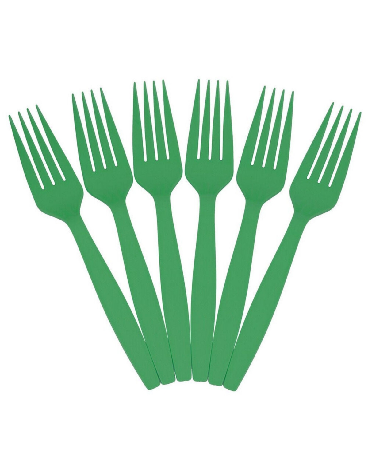 Jam Paper Big Party Pack Of Premium Plastic Forks In Green