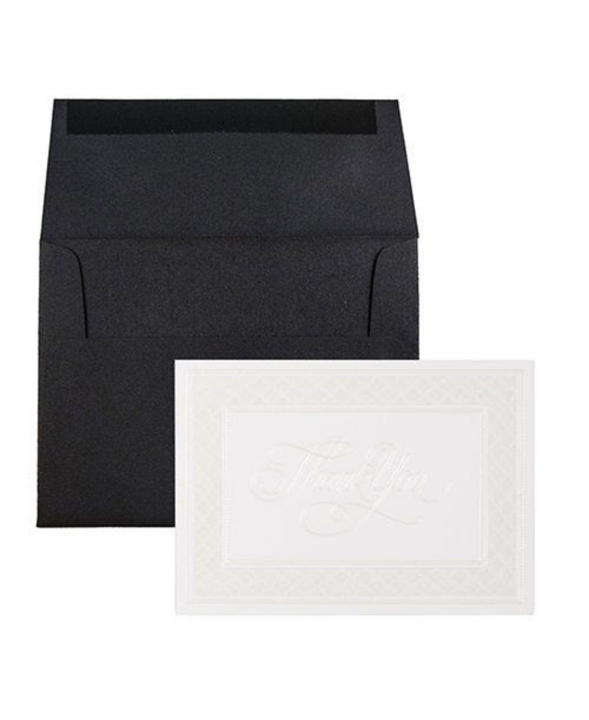 Jam Paper Thank You Card Sets In Border Cards Black Linen Envelopes