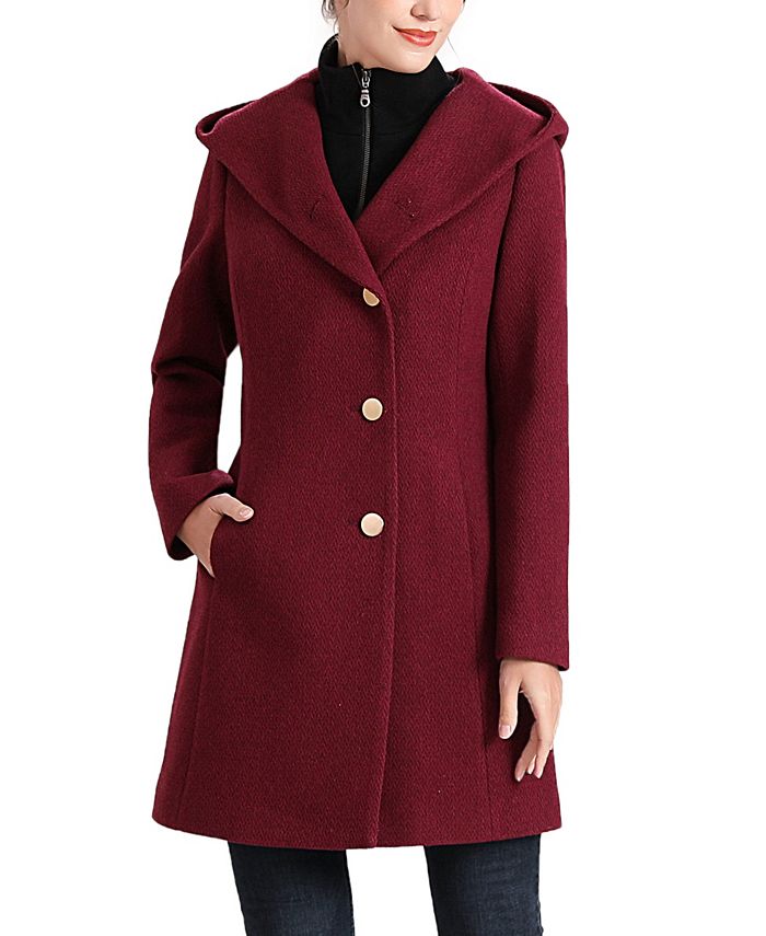 Calvin klein women s shop asymmetrical boucle wool coat