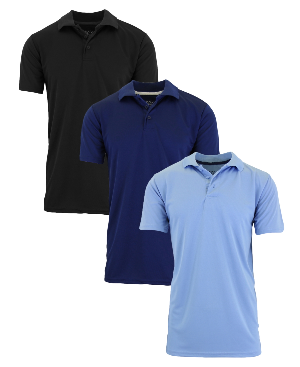 Men's Dry Fit Moisture-Wicking Polo Shirt, Pack of 3 - White