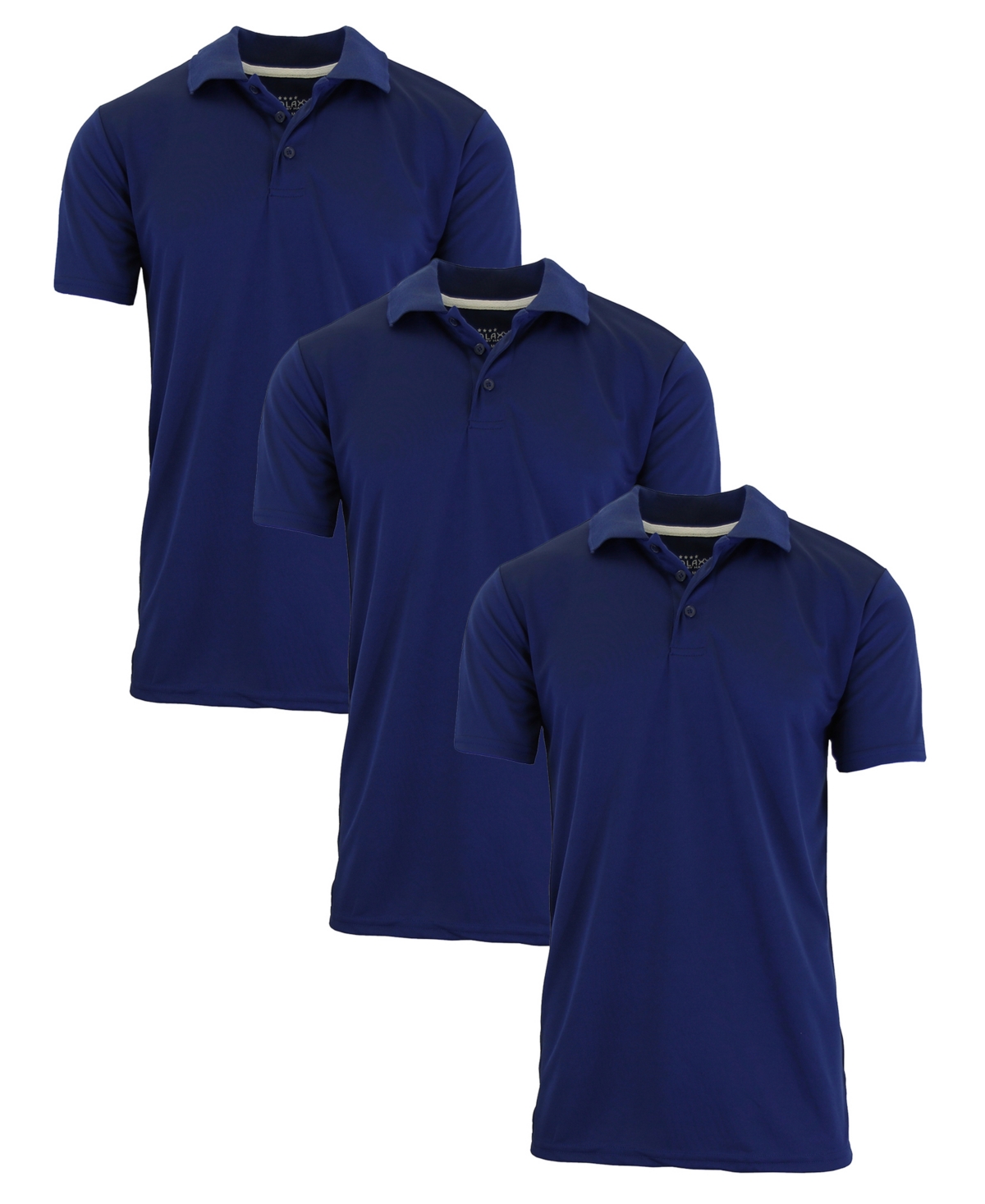 Men's Dry Fit Moisture-Wicking Polo Shirt, Pack of 3 - White