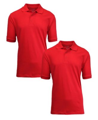 Men's Short Sleeve Pique Polo Shirt, Pack of 2