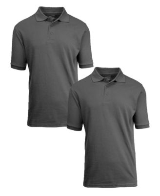 Men's Short Sleeve Pique Polo Shirt, Pack of 2