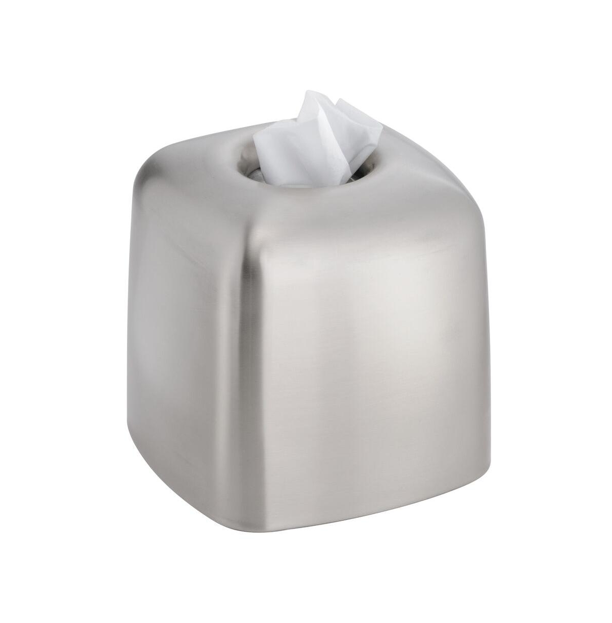 mDesign Metal Free Stand Bathroom 3 Roll Toilet Paper Holder Storage, Soft  Brass 