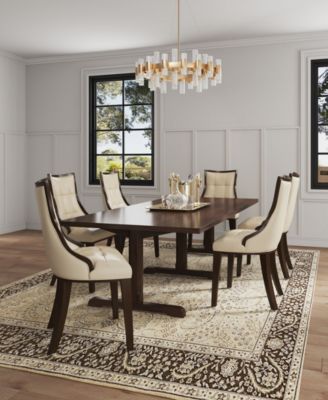 Fifth Avenue 2-Piece Leatherette Upholstered Dining Chair Set
