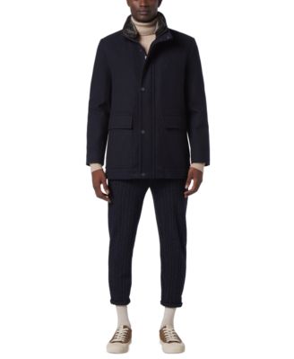 Men's Brooks Melton Wool Car Coat with Faux Fur Collar