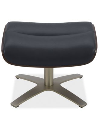 Janer 22" Leather Ottoman, Created for Macy's