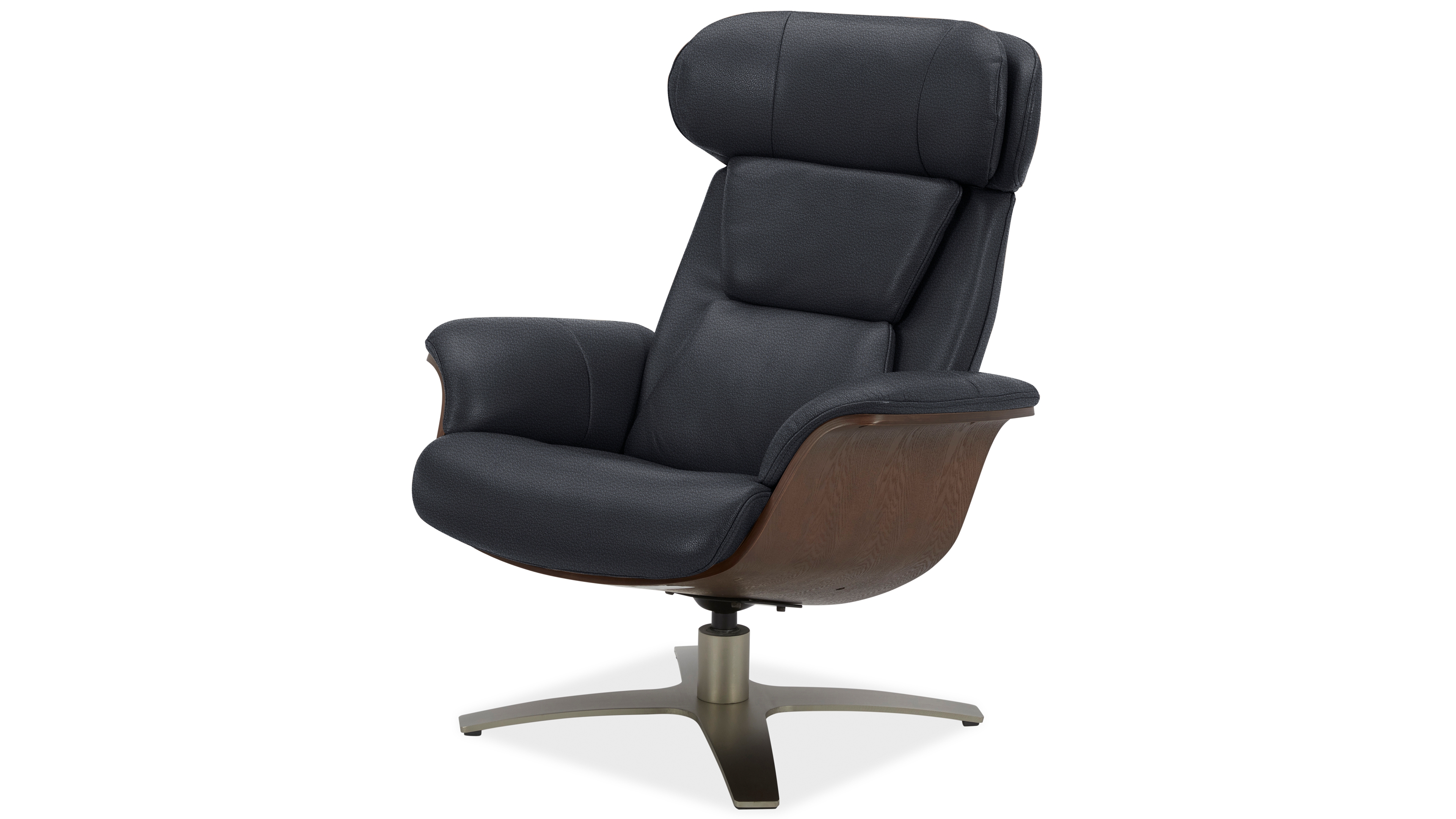 Janer Leather Swivel Chair, Created for Macy's