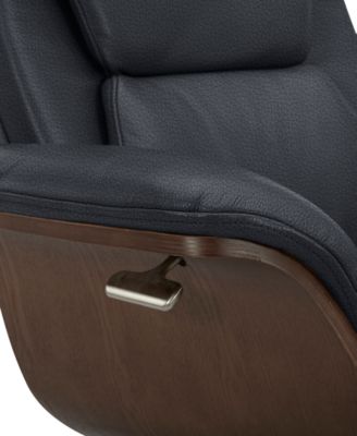 Janer Leather Swivel Chair, Created for Macy's