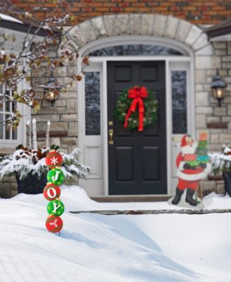 42" H Metal Joy Ornament Yard Stake or Wall Decor