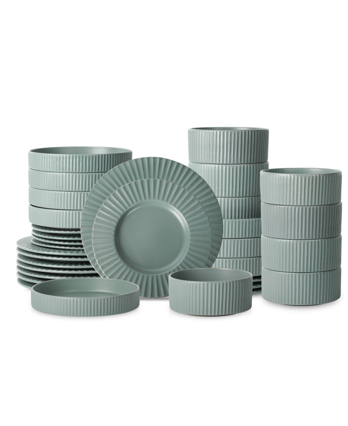 Lusso 32 Pc. Dinnerware Set, Service for 8 - Redwood