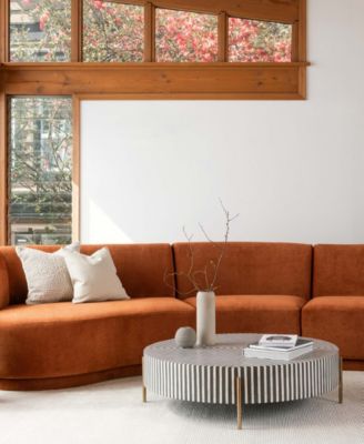 Chameau 48" Iron Round Coffee Table Large