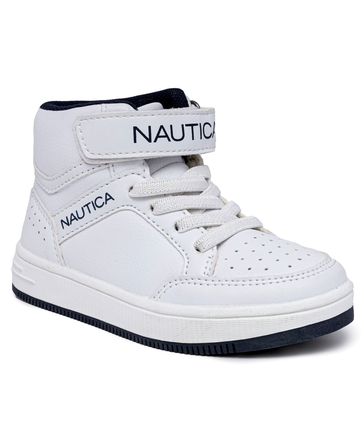 Shop Nautica Toddler Boys Humboldt High Top Casual Sneakers In White