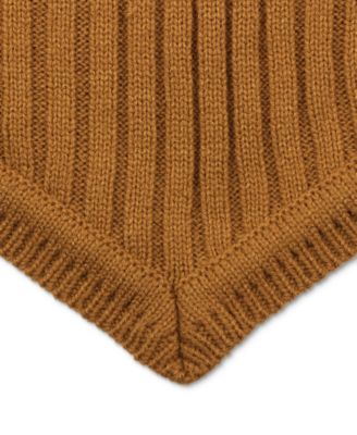 Women's Wide-Rib Button Turtleneck Poncho