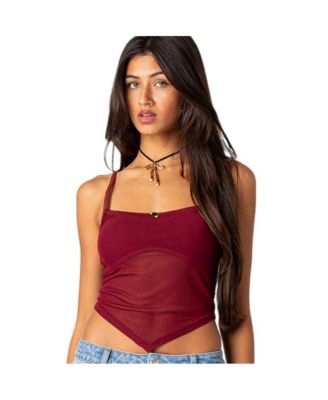 Women's Cressida sheer mesh tank top