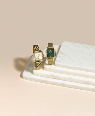 Women's Grosvenor Soft Square Gold-Tone Stainless Steel Bracelet Watch 28mm