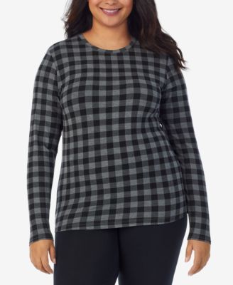 Cuddl Duds - Plus Size Softwear Long-Sleeve Crewneck Top