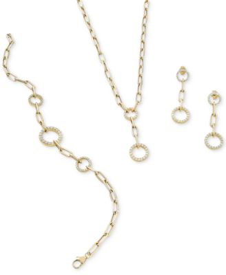 Diamond Circle 17" Lariat Necklace (1/2 ct. t.w.) in 14k Gold, Created for Macy's