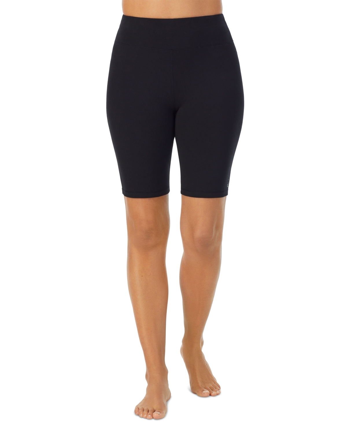 Women's Cottonwear High-Rise Wide-Waist Bike Shorts - Black