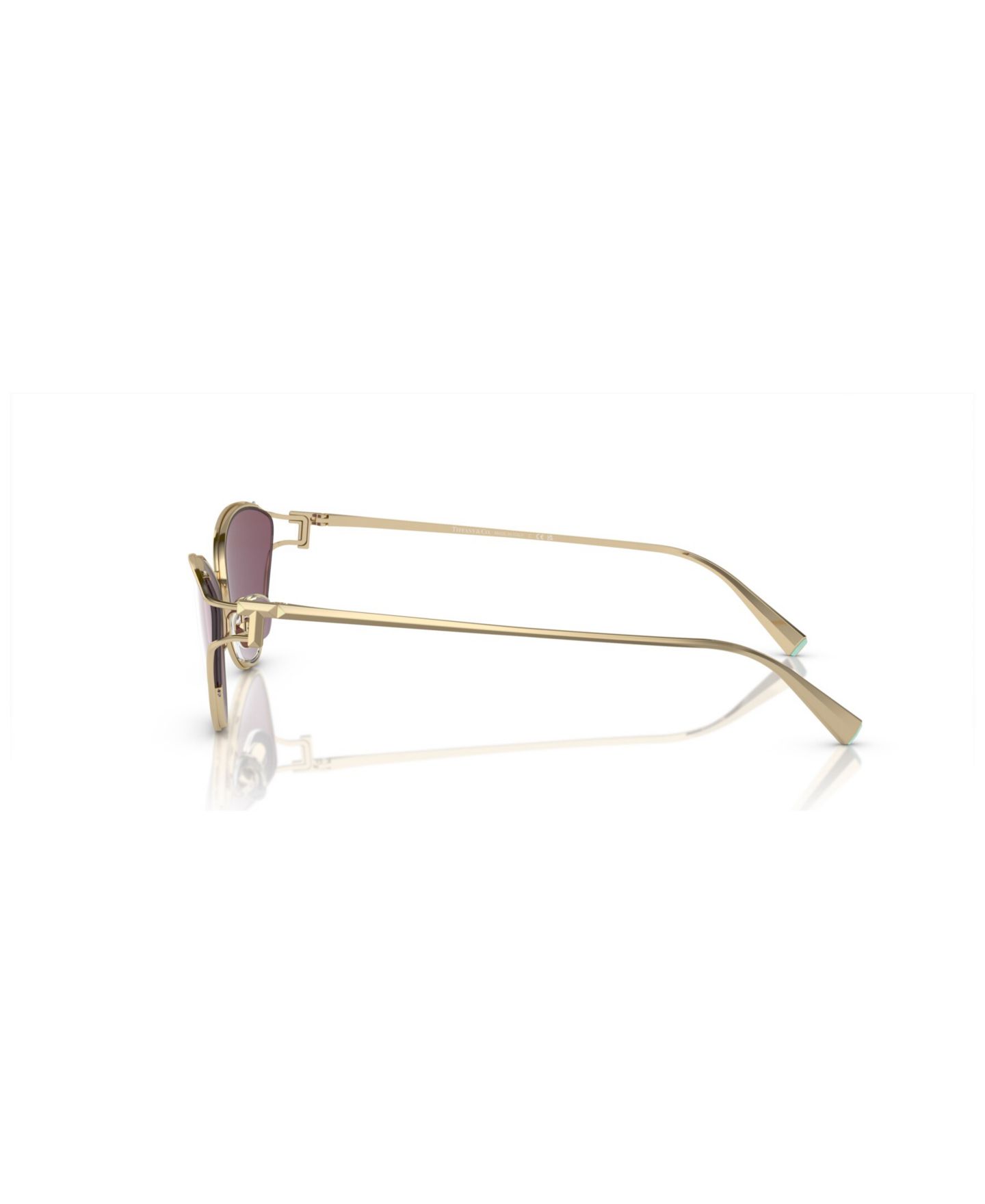 Женские солнцезащитные очки Tiffany & Co. Sunglasses, Gradient TF3095, цвет: Бледный золотой — фото 3