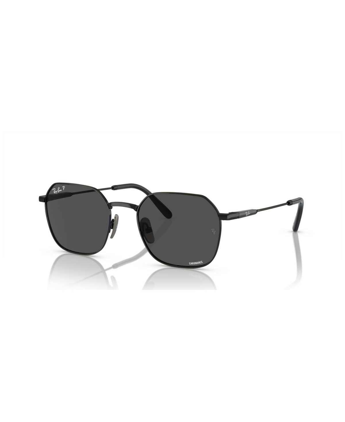Shop Ray Ban Unisex Jim Titanium Polarized Sunglasses, Rb8094 In Black