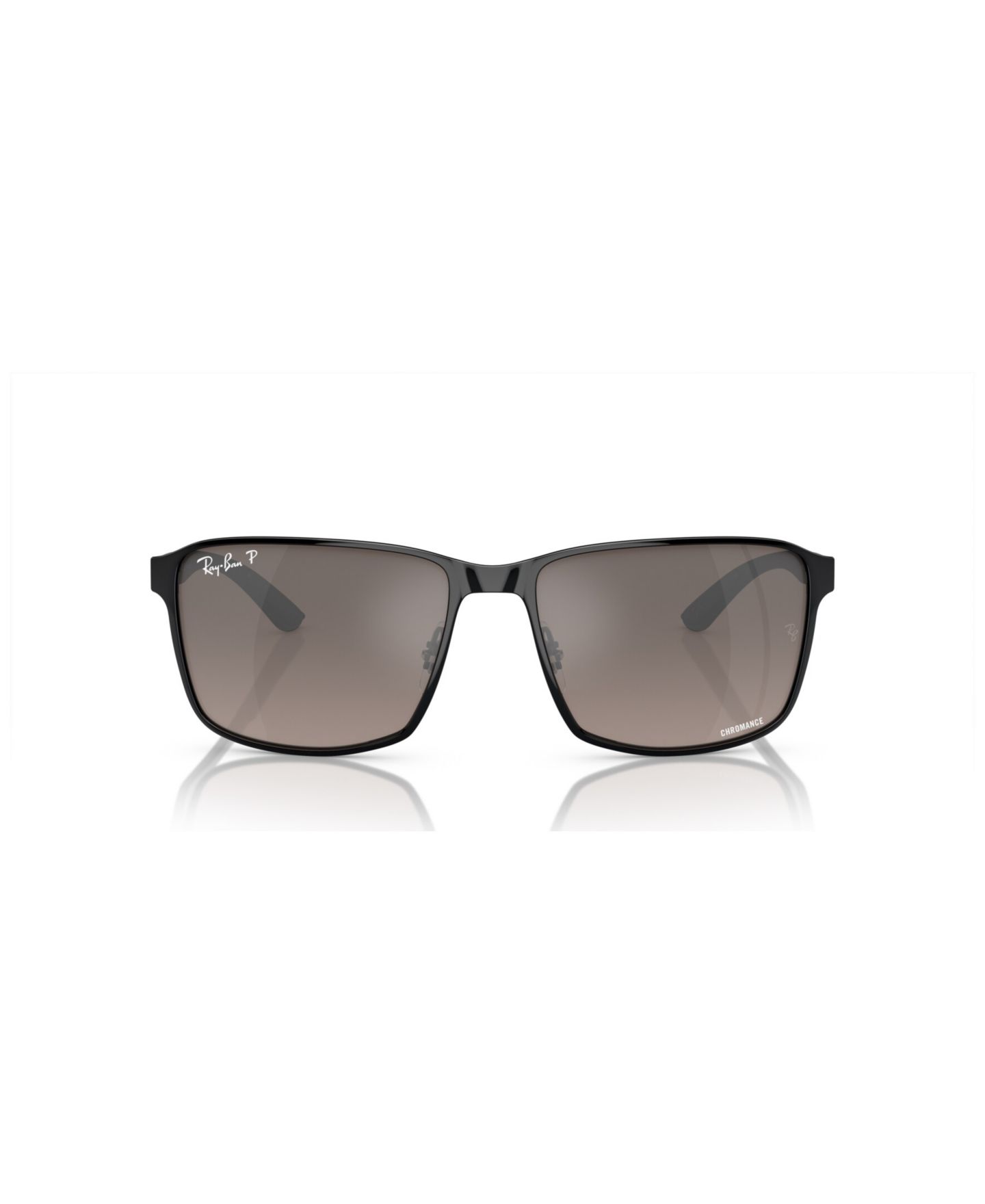 Солнцезащитные очки Ray-Ban Unisex Polarized Sunglasses, Mirror Gradient Polar RB3721CH, цвет: Чёрный — фото 2