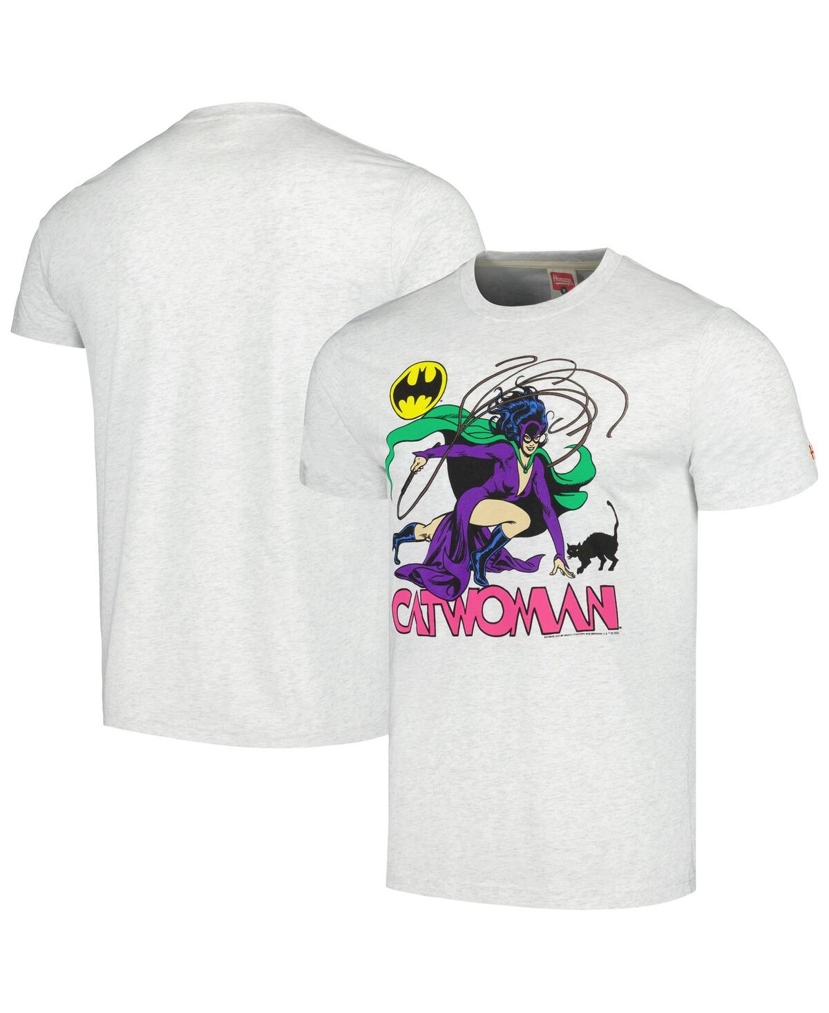 Shop Homage Men's  Ash Catwoman Tri-blend T-shirt