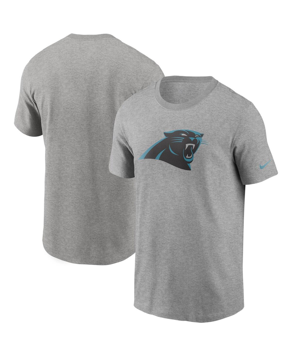 Nike Men's Heathered Gray Carolina Panthers Primary Logo T-shirt In Heathered Gray