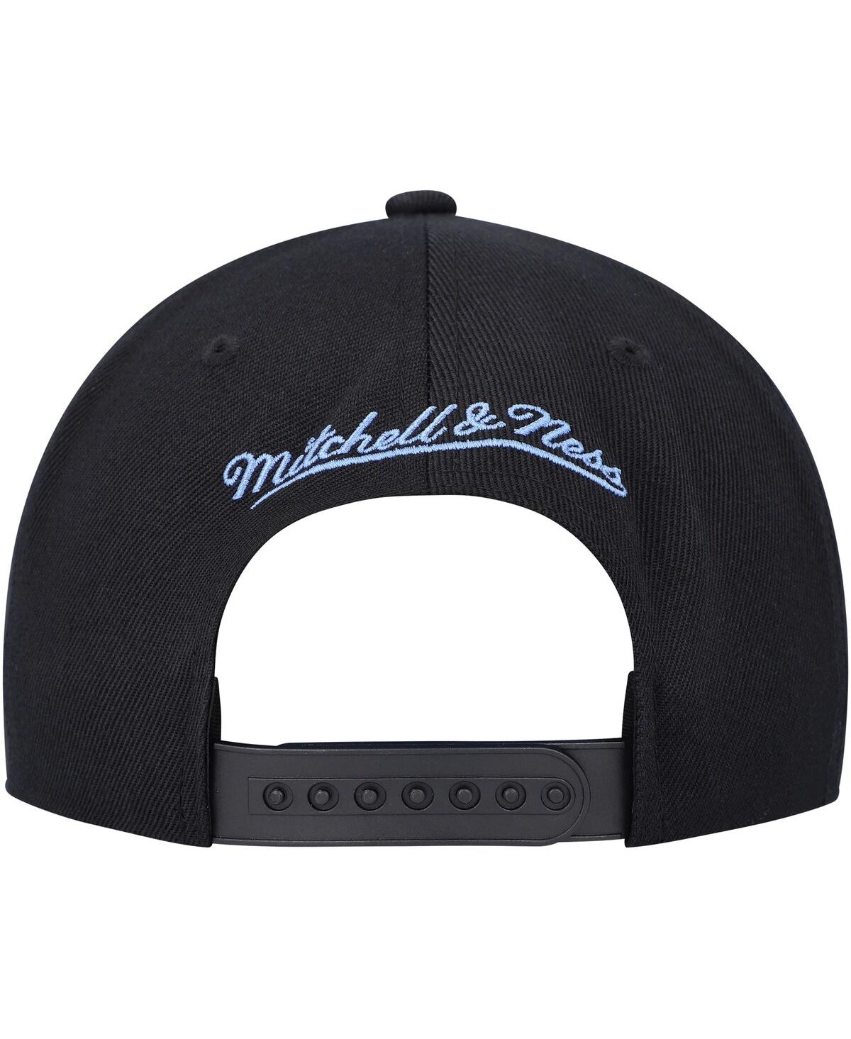 Mitchell & Ness Men's  Black Cleveland Cavaliers Hardwood Classics Mvp Team Script 2.0 Snapback Hat In Black