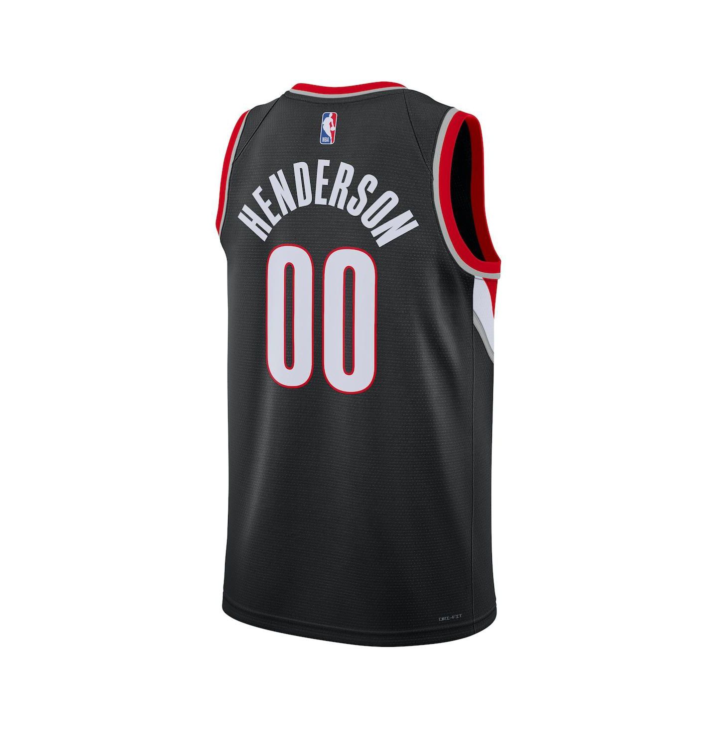 Топы Nike Scoot Henderson Black Portland Trail Blazers 2023 NBA Draft Swingman Jersey - Icon Edition — фото 4