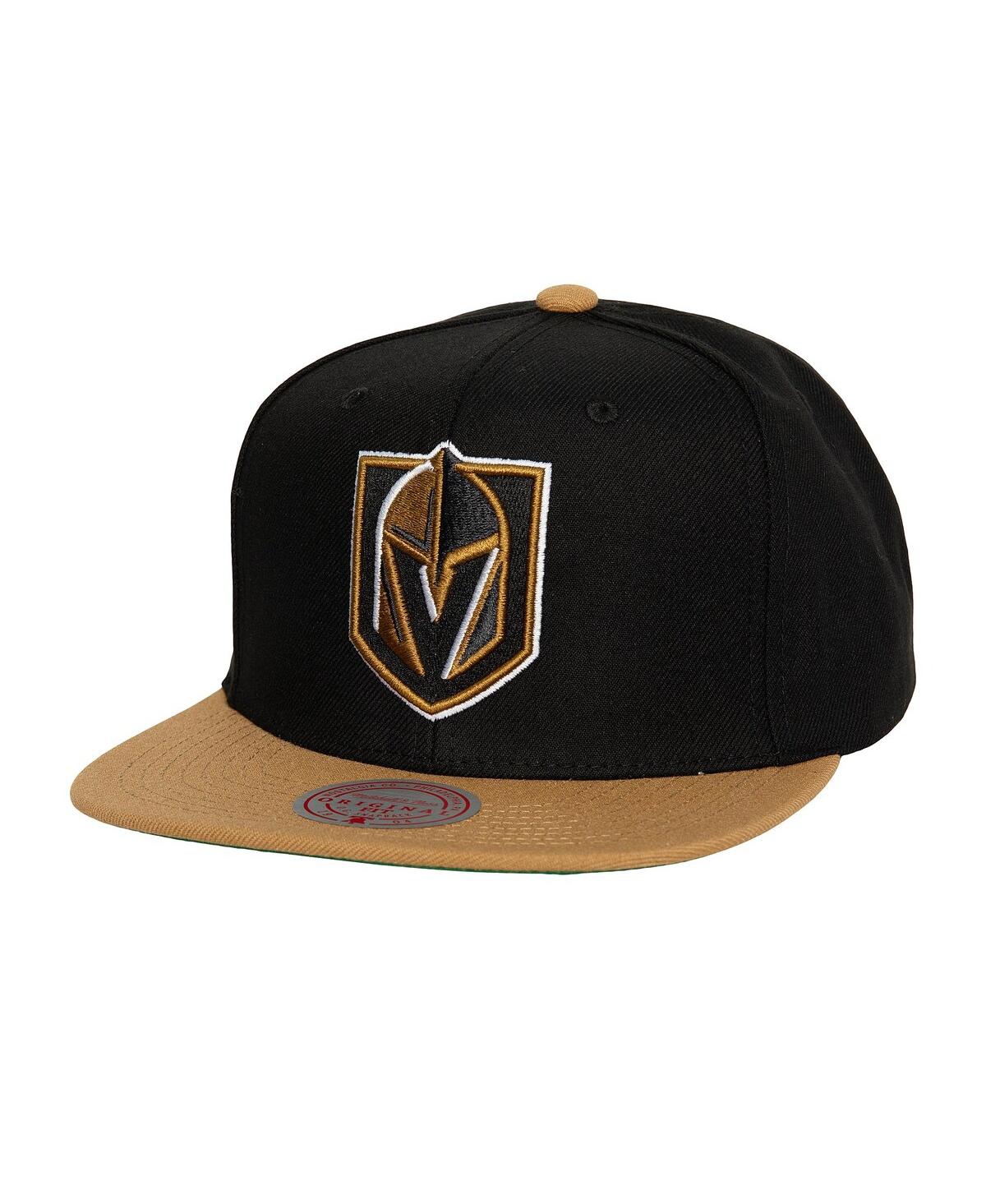 Mitchell & Ness Men's  Black Vegas Golden Knights Core Team Ground 2.0 Snapback Hat In Black