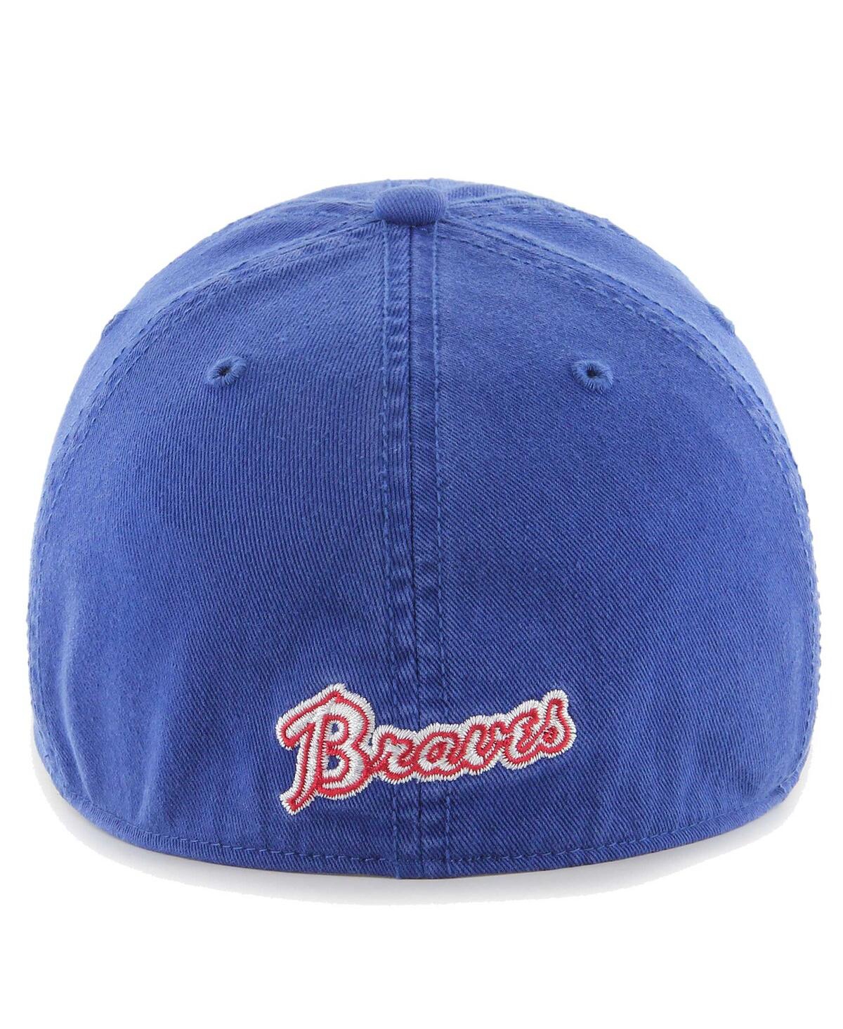 Shop 47 Brand Men's ' Royal Atlanta Braves Cooperstown Collection Franchise Fitted Hat