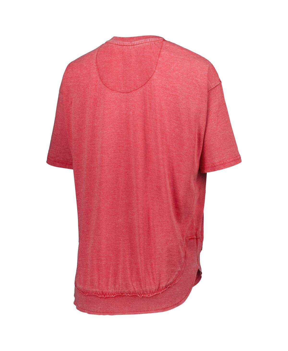 PRESSBOX WOMEN'S PRESSBOX RED GEORGIA BULLDOGS ARCH PONCHO T-SHIRT 