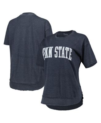 Women's Heathered Navy Penn State Nittany Lions Arch Poncho T-shirt