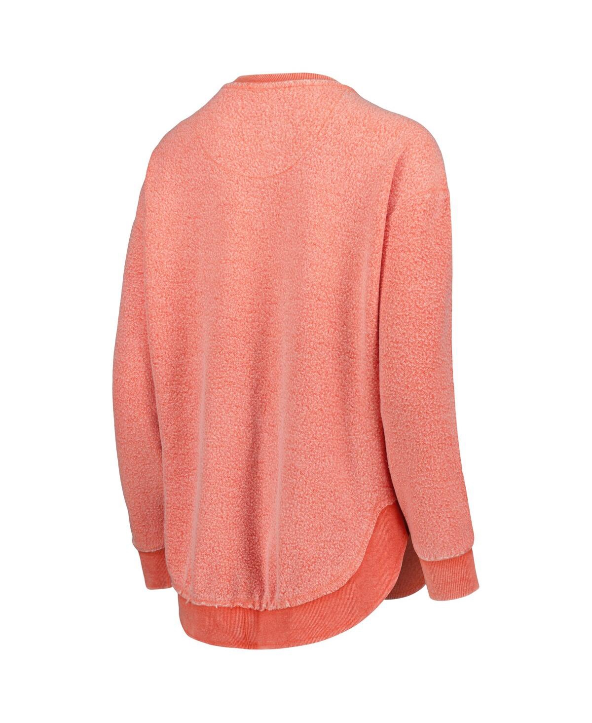 PRESSBOX WOMEN'S PRESSBOX ORANGE SYRACUSE ORANGE PONCHOVILLE PULLOVER SWEATSHIRT 