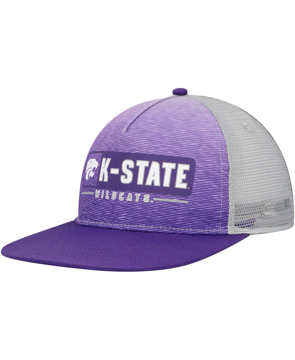 Colosseum Men's  Purple, Gray Kansas State Wildcats Snapback Hat In Purple,gray