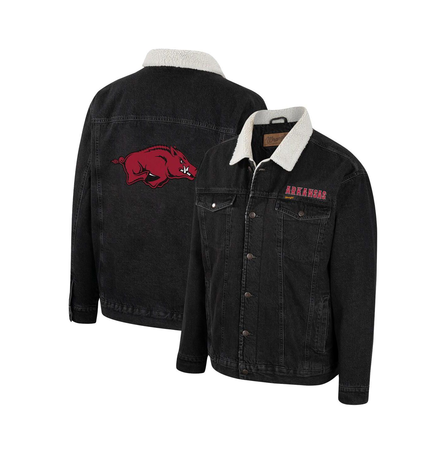 Мужская куртка Colosseum x Wrangler Charcoal Arkansas Razorbacks Western Button-Up Denim — фото 2