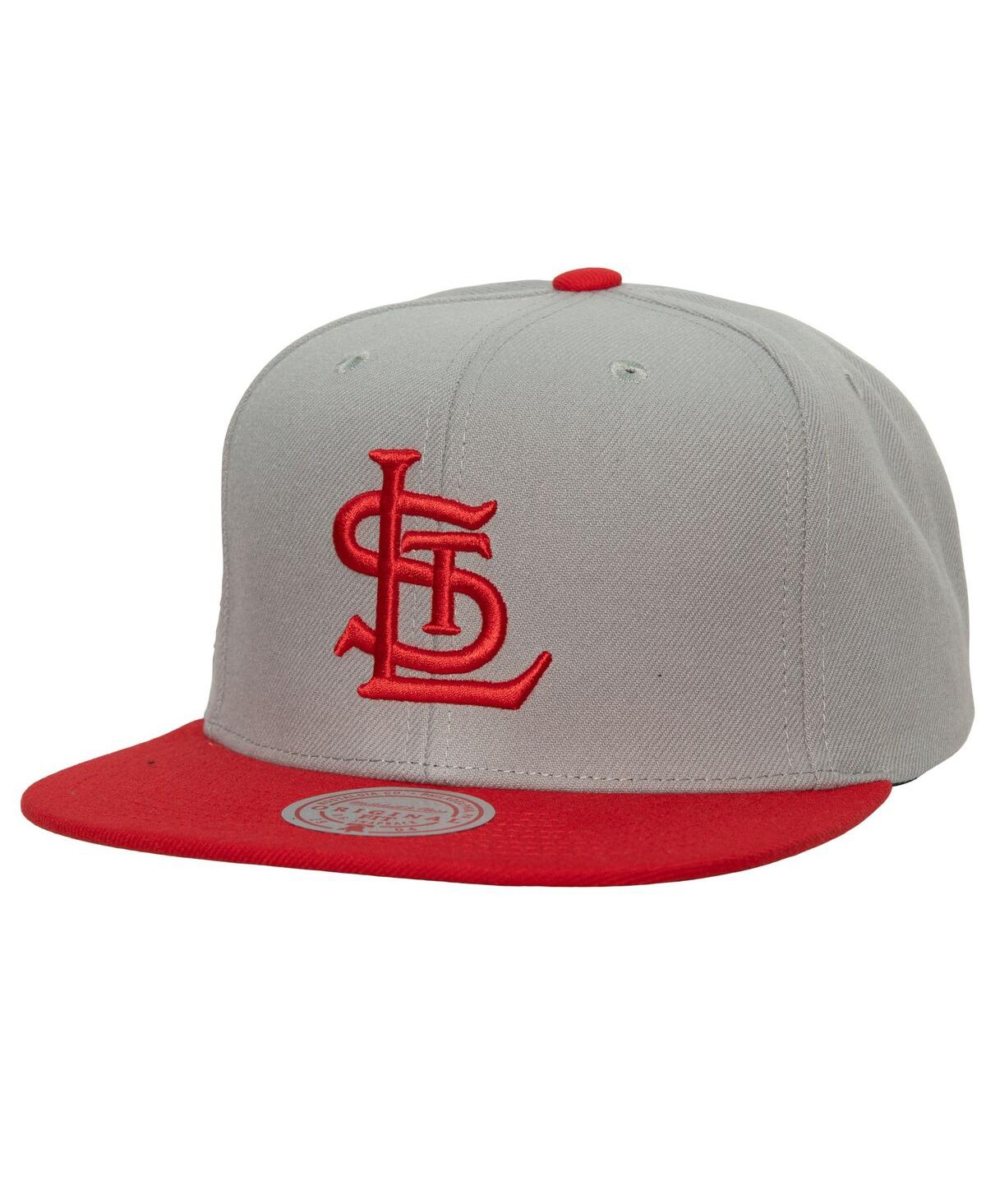 Mitchell & Ness Men's  Gray St. Louis Cardinals Cooperstown Collection Away Snapback Hat
