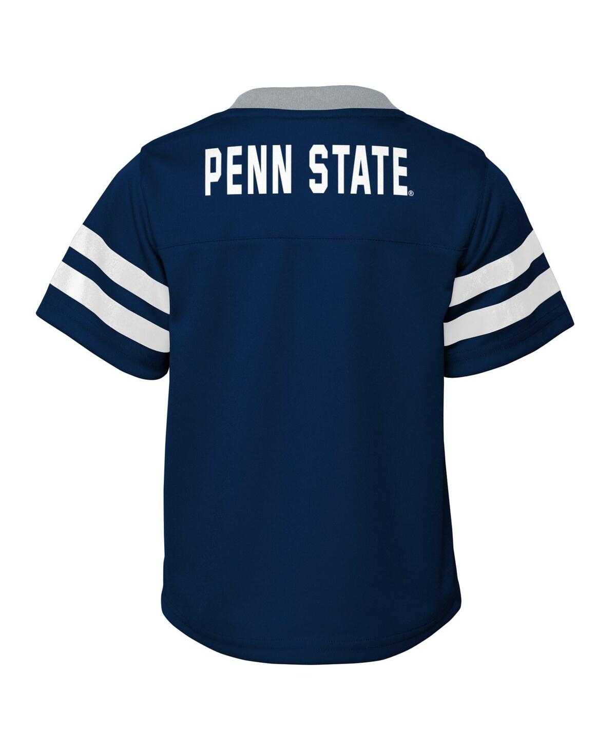 Shop Outerstuff Toddler Boys And Girls Navy Penn State Nittany Lions Two-piece Red Zone Jersey And Pants Set