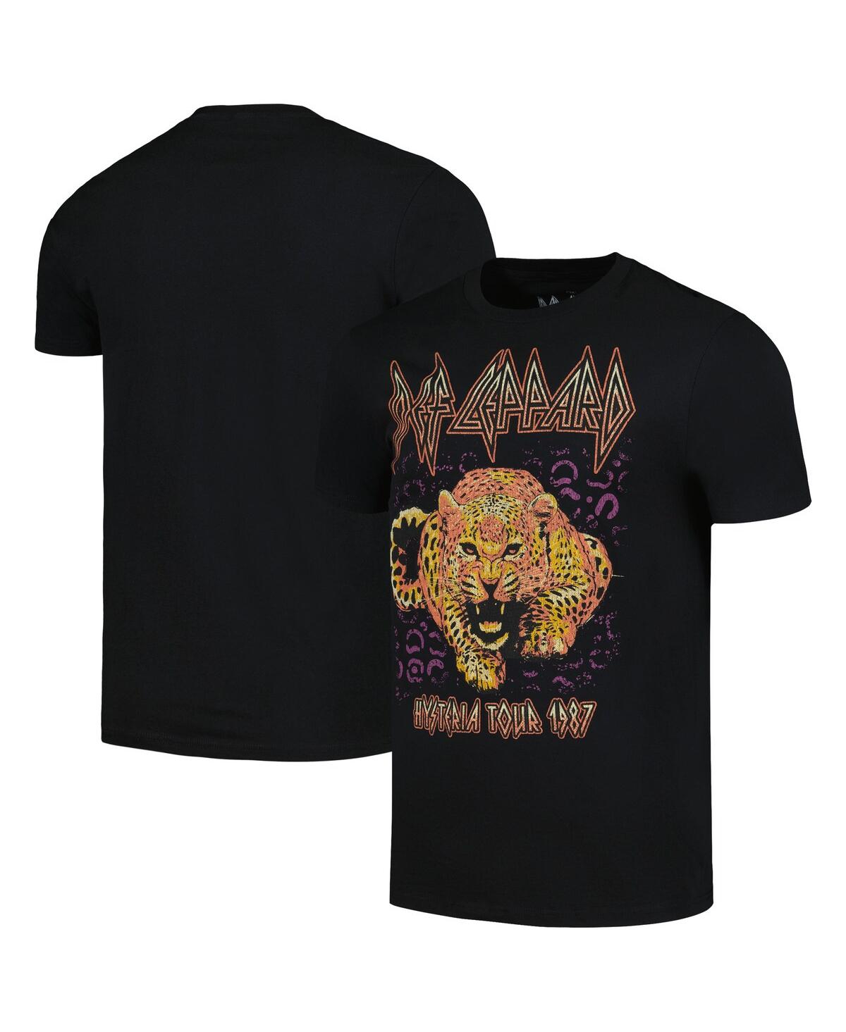 Men's Black Def Leppard Hysteria Tour 1987 Graphic T-shirt - Black