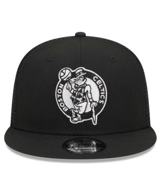 Men's Black Boston Celtics Evergreen 9FIFTY Trucker Snapback Hat